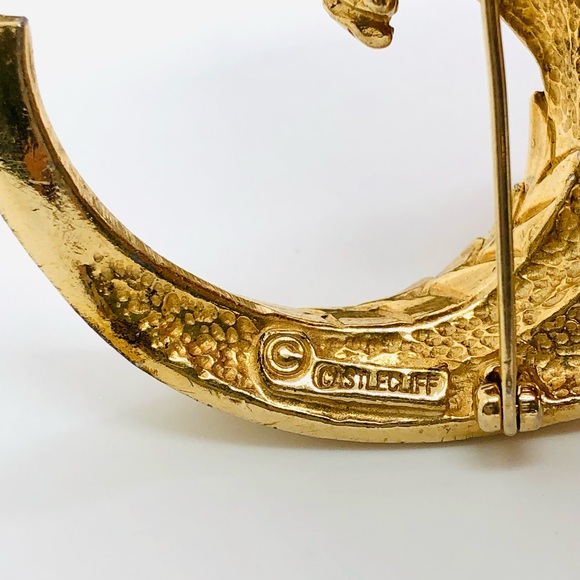 Vintage Signed Brooch Lot Swan - Picture 5 of 10